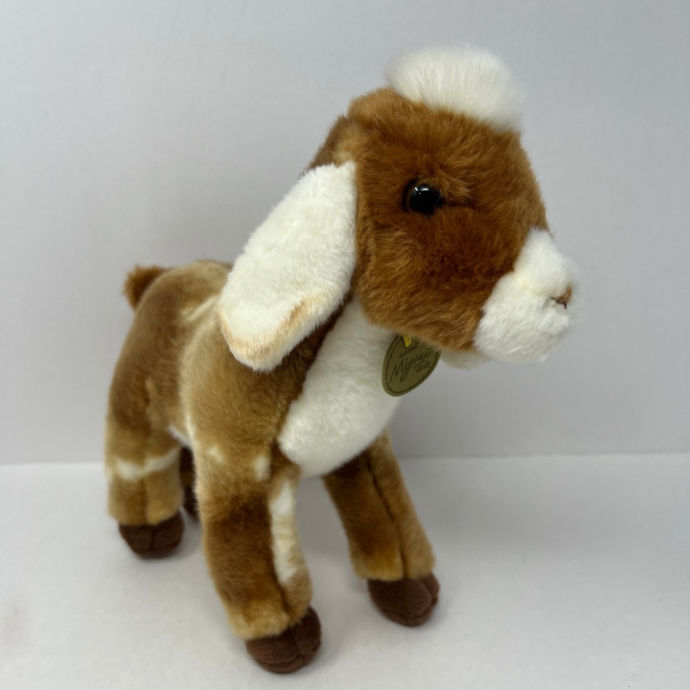 Aurora Miyoni Tots Nubian Goat 10 Inch Brown White Plush Stuffed Animal Toy 2022